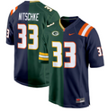 Ray Nitschke Jersey #33 Illinois Fighting Illini Split Football Game Stitched