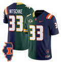 Ray Nitschke Jersey #33 Illinois Fighting Illini Split Vapor Limited Football