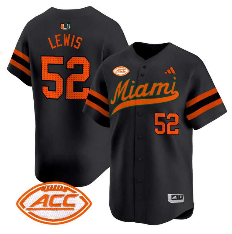 Ray Lewis Jersey #52 Miami Hurricanes 2024 Baseball Stitched