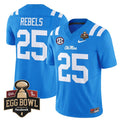 Rebels Jersey #25 Ole Miss Rebels 2025 Egg Bowl Vapor Limited Stitched