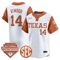 Reese Atwood Jersey #14 Texas 2026 Back-To-Back World SeriesChampions