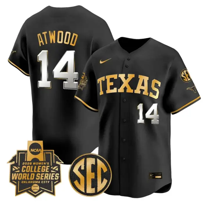 Reese Atwood Jersey #14 Texas Softball 2026 World Series Stitched