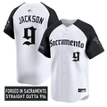Reggie Jackson Jersey #9 Athletics Sacramento Gothic Edition Stitched