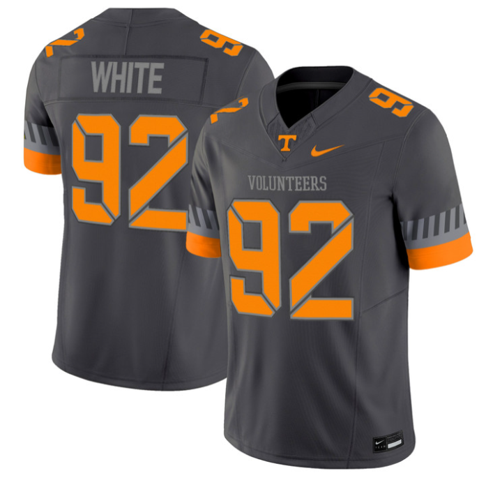 Reggie White Jersey #92 Tennessee Vols 2025 Smokey Grey Series Stitched