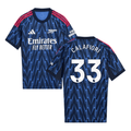 Riccardo Calafiori #33 Arsenal 2025-26 Away Men Jersey – Blue