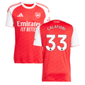 Riccardo Calafiori #33 Arsenal 2025-26 Home Jersey – Red