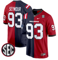 Richard Seymour Jersey #93 Georgia Bulldogs Split Football Game All Stitched
