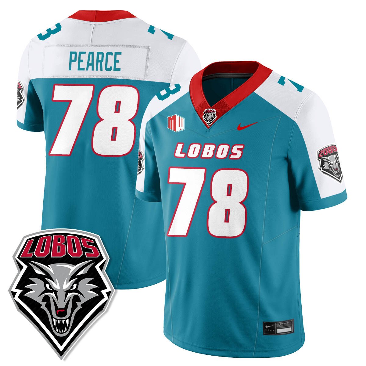 Richard Pearce Jersey #78 UNM Lobo Football 2025 All Stitched