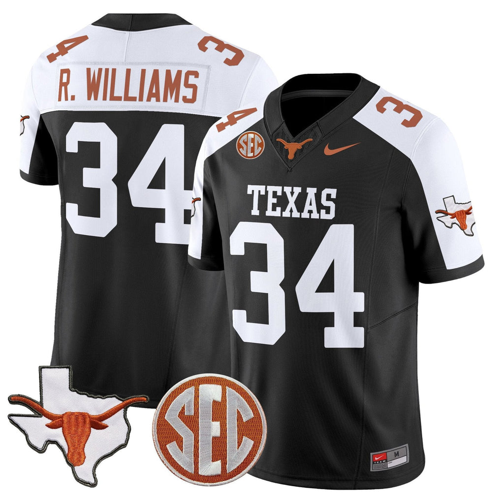 Ricky Williams Jersey #31 Texas Longhorns 2025 State Map SEC Patch