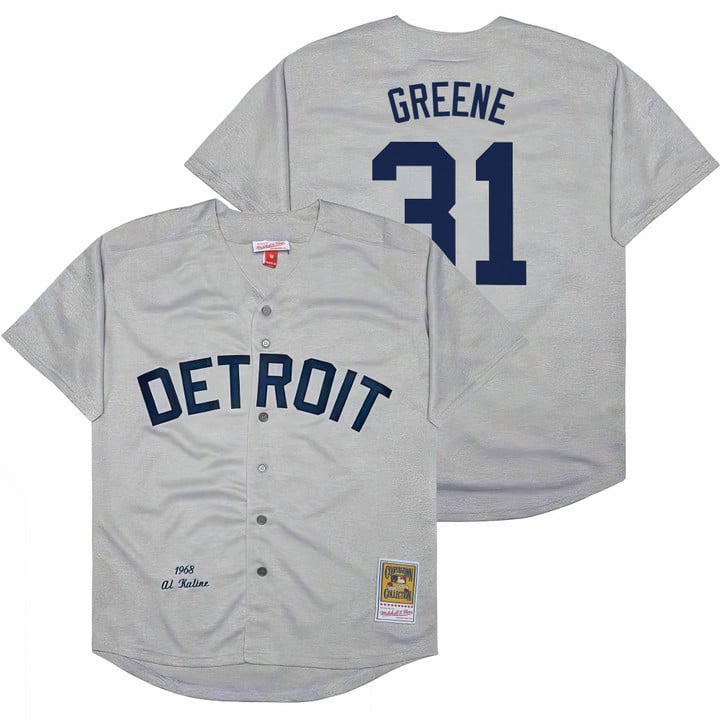 Riley Greene Jersey #31 Detroit Tigers Throwback Cooperstown Stitched