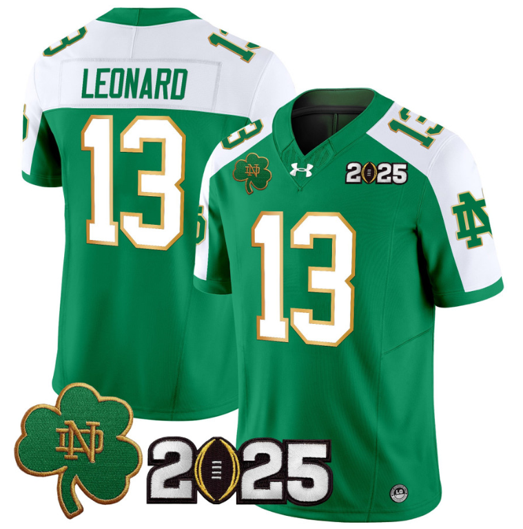 Riley Leonard Jersey #13 Notre Dame 2025 CFP Final Patch
