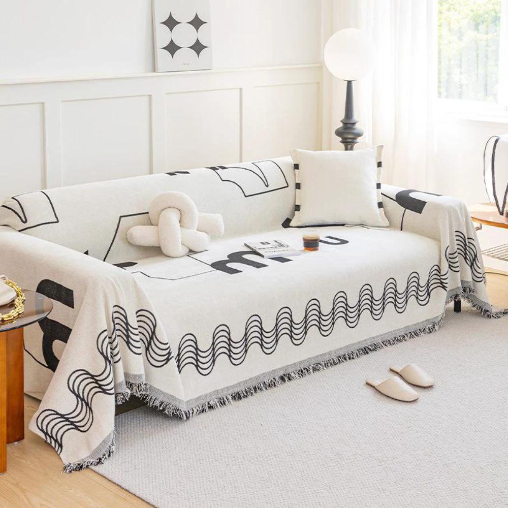 Ripple Curve Line Flow Sofa Cover