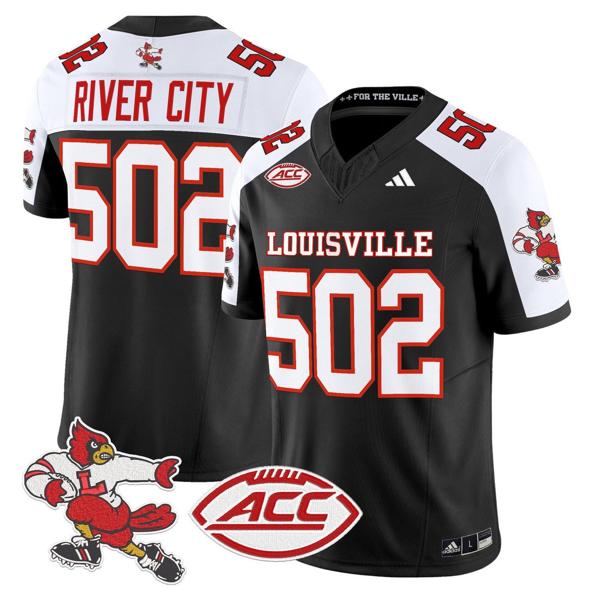 River City Jersey #502 Louisville Cardinals 1980s Throwback Stitched