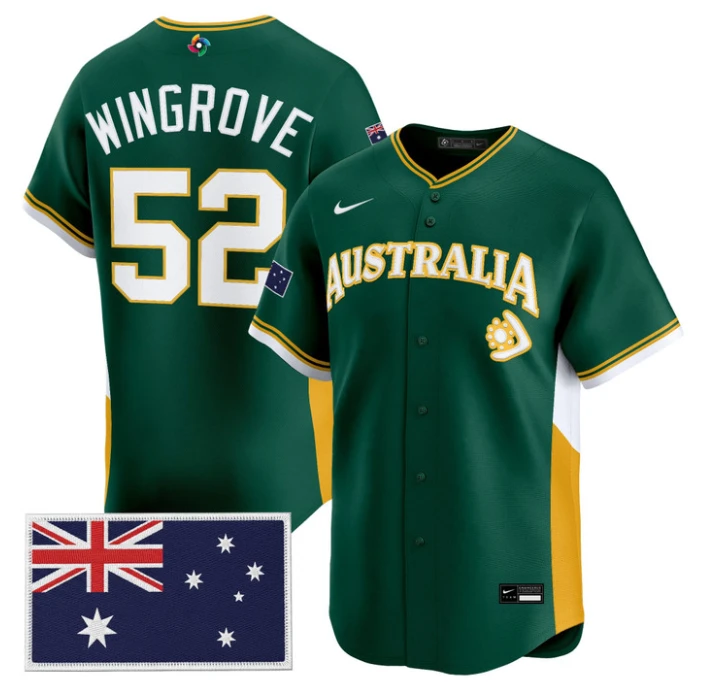 Rixon Wingrove Jersey #52 Team Australia 2026 World Baseball Stitched