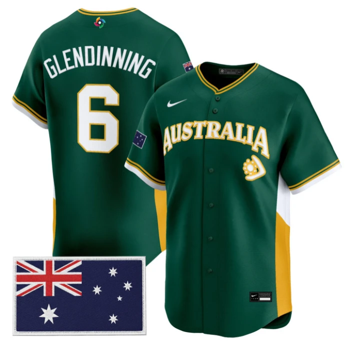 Robbie Glendinning Jersey #6 Team Australia 2026 World Baseball Stitched