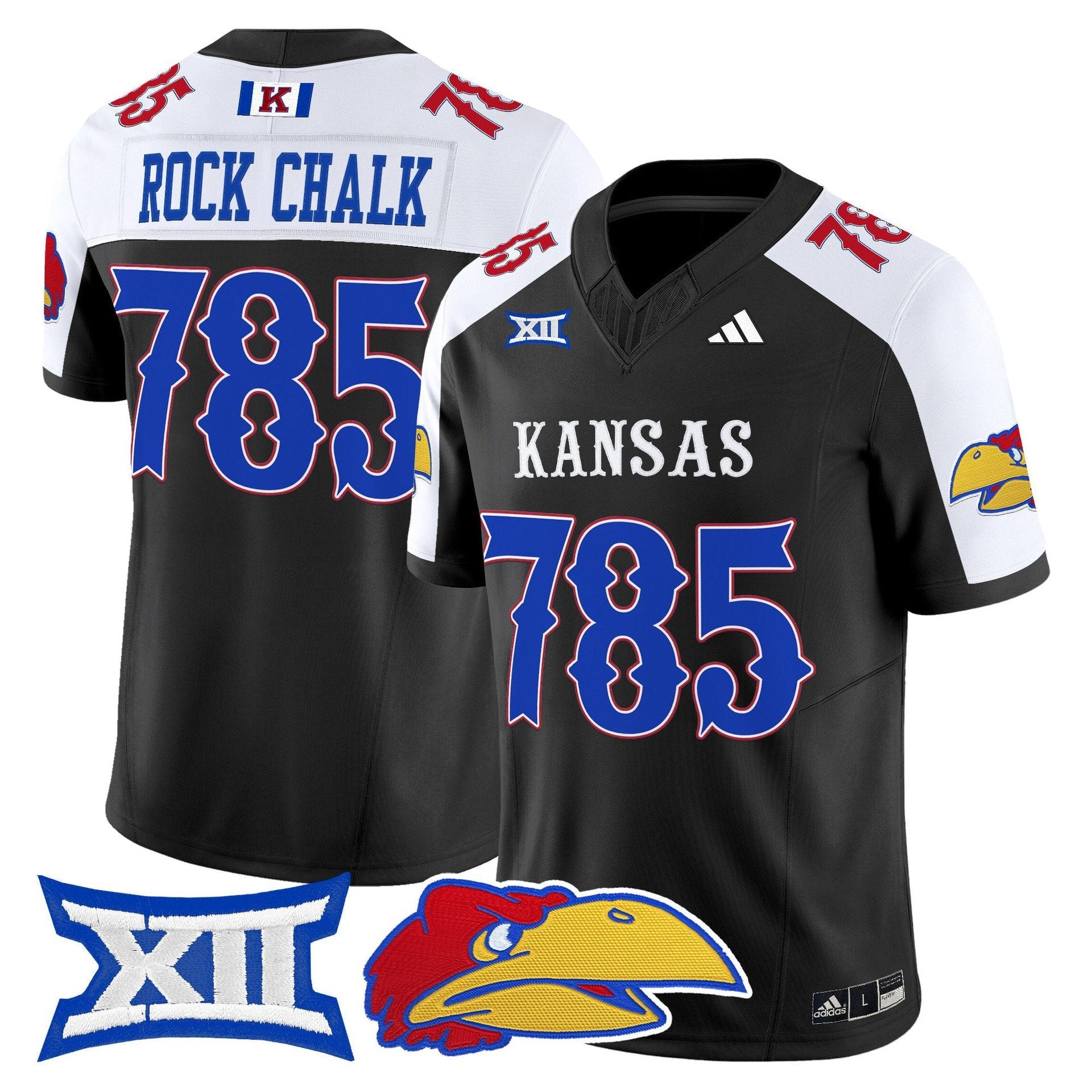 Rock Chalk Jersey #785 Kansas Jayhawks 2025 Vapor Limited Stitched