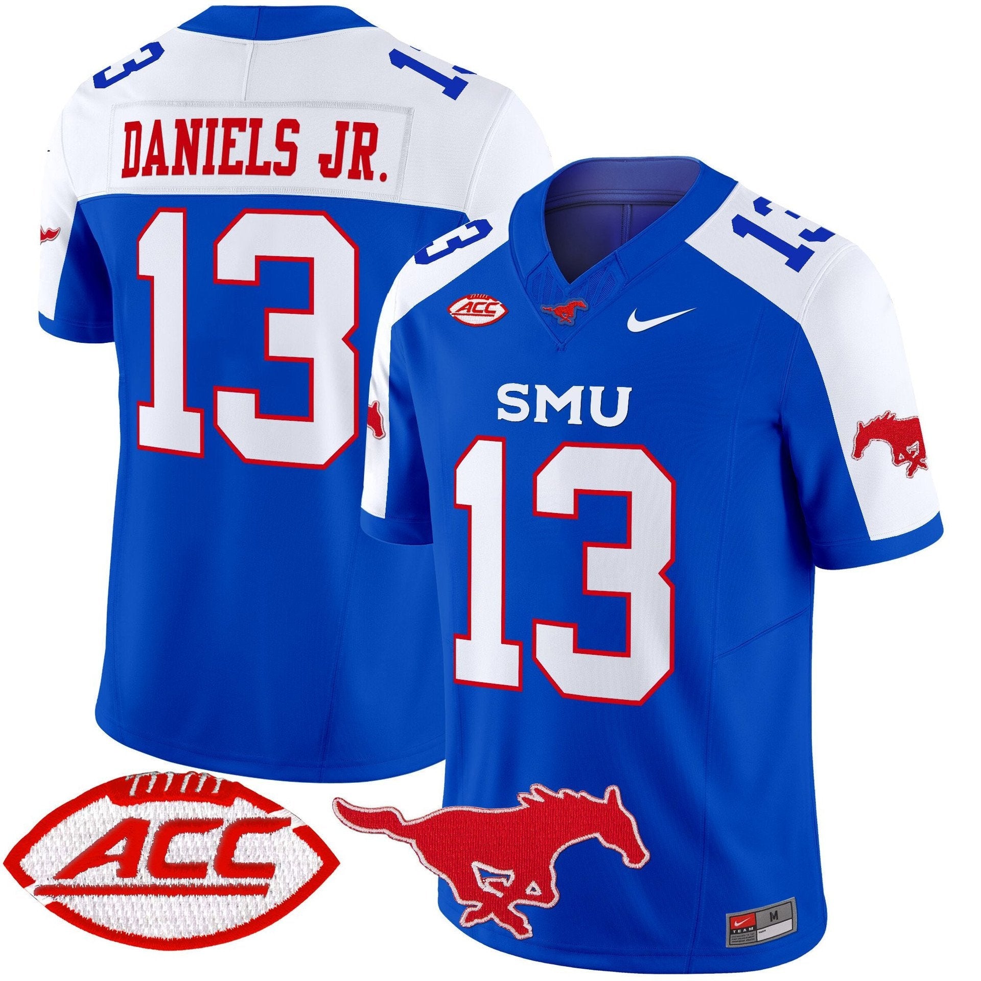 Roderick Daniels Jr Jersey #13 SMU Mustangs 2025 Vapor Limited Stitched