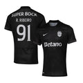 Rodrigo Ribeiro 91 Sporting CP 2025-26 Away Match Jersey – Black