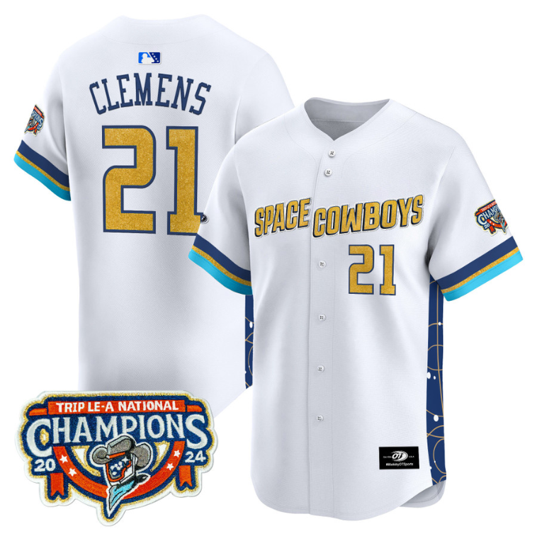 Roger Clemens Jersey #21 Sugar Land Space Cowboys Championship Patch Vapor Premier Limited Stitched