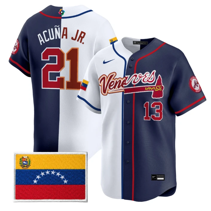 Ronald Acuña Jr Jersey #13 Team Venezuela World Baseball Pro Club Split Stitched