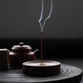 Round Ash Catcher Wood Incense Stick Holder