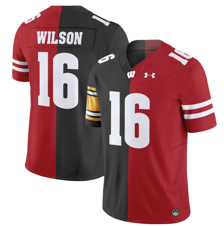Russell Wilson Jersey Steelers #16 Wisconsin Badgers Split Vapor Football