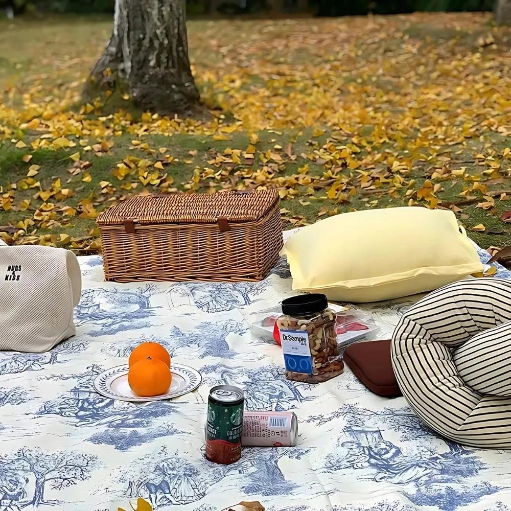 Rustic Ink-Style Print Table Cloth