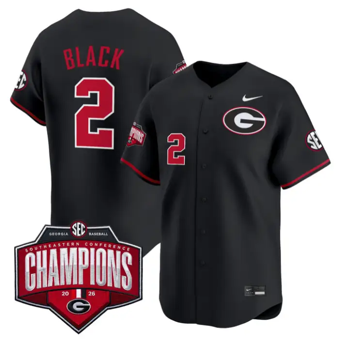 Ryan Black Jersey #2 Georgia Bulldogs Southeastern Champions 2026 Stitched