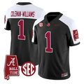 Ryan Coleman-Williams Jersey #1 Alabama Crimson 2026 SEC Patch Stitched