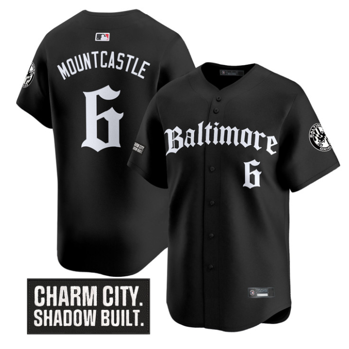 Ryan Mountcastle Jersey #6 Baltimore Orioles Gothic Harbor Edition
