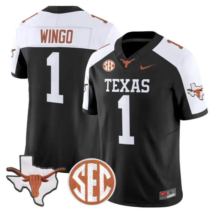 Ryan Wingo Jersey #1 Texas Longhorns 2026 SEC Patch Stitched