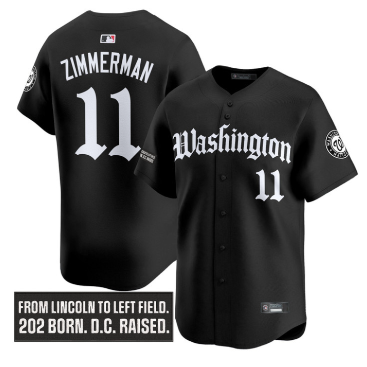 Ryan Zimmerman Jersey #11 Washington Nationals Gothic Capitol Edition