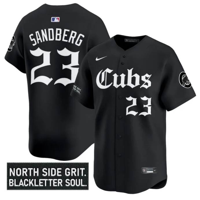Ryne Sandberg Jersey #23 Chicago Cubs Gothic North Side Edition Vapor Limited Stitched