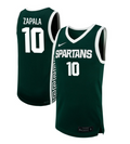 Szymon Zapala Jersey #10 Michigan State Spartans NIL Basketball Green