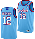 S'Mya Nichols Jersey #12 Kansas Jayhawks Basketball DRIP Alternate 2023-24 Baby Blue