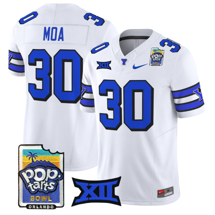 Sione Moa Jersey #30 BYU Cougars 2025 Pop-Tarts Patch Vapor Stitched