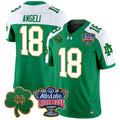 Steve Angeli Jersey #18 Notre Dame 2024 Sugar Bowl Patch V2 Stitched