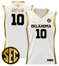 Sam Godwin Jersey #10 Oklahoma Sooners 2024 Lightweight Basketball White Gold
