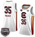 Sakima Walker Jersey #35 South Carolina Gamecocks 2024 NCAA Basketball National Champions White Yellow