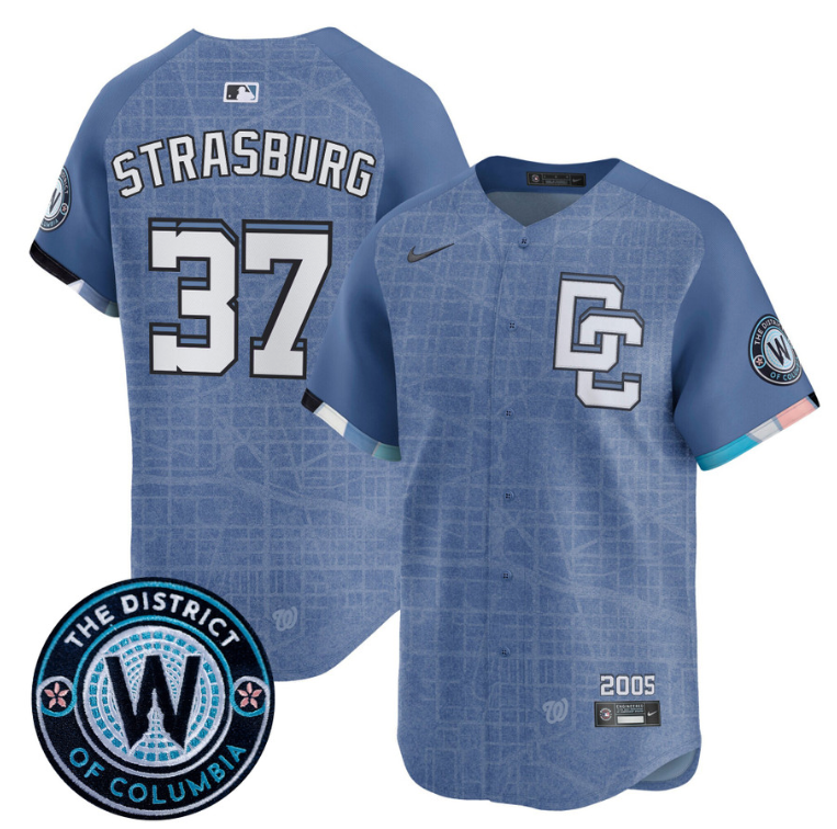 Stephen Strasburg Jersey #37 Washington Nationals 2025 City Connect Premier Limited Stitched
