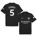 STONES #26 Manchester City 2025-26 Away Jersey – Black