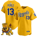 Salvador Perez Jersey #13 Kansas City Royals Sluggerrr Patch Vapor Premier Limited Stitched