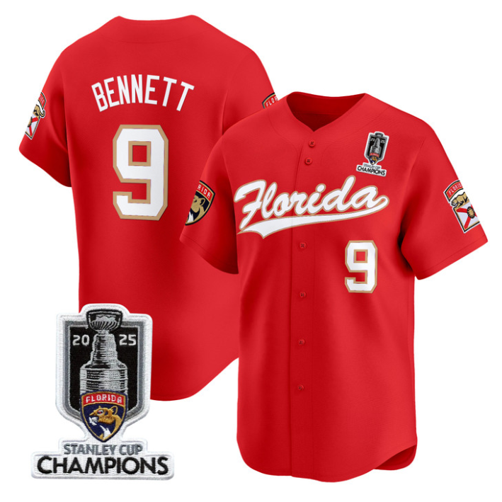 Sam Bennett Jersey #9 Florida Panthers 2025 Stanley Cup Champions