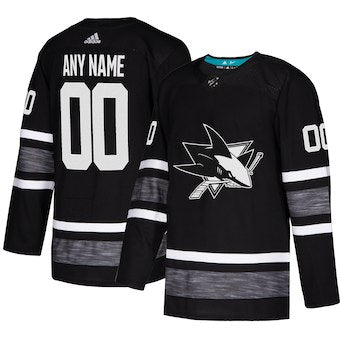 San Jose Sharks  Black 2019 NHL All-Star Game Parley Custom Jersey Stitched