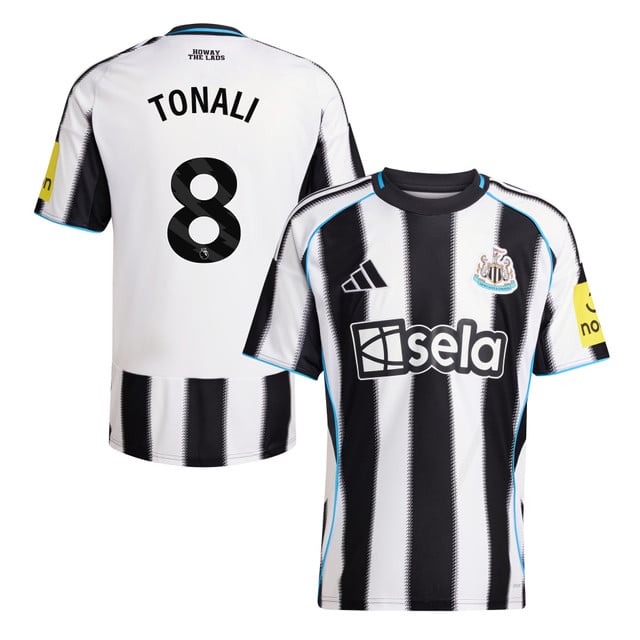 Sandro Tonali #8 Newcastle United 2025-26 Home Match Jersey – White Black