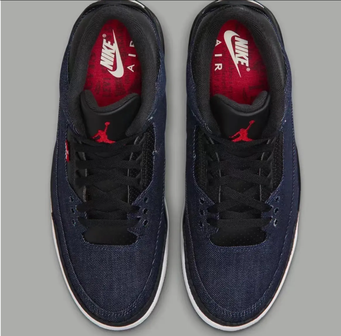 Levi’s x Air Jordan 3 Indigo Shoes Sneakers