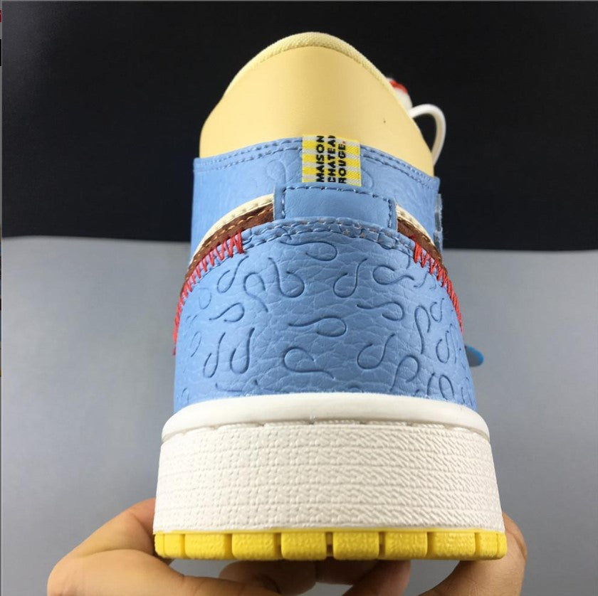 Air Jordan 1 Mid SE Fearless Maison Chateau Rouge Shoes Sneakers