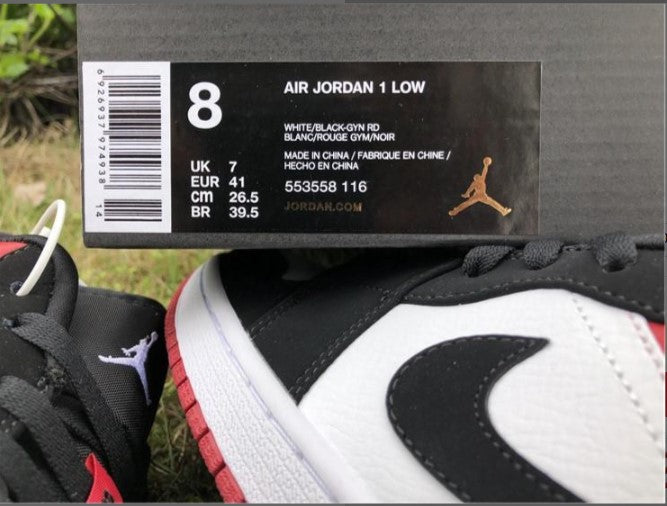Air Jordan 1 Low Black Toe Shoes Sneakers