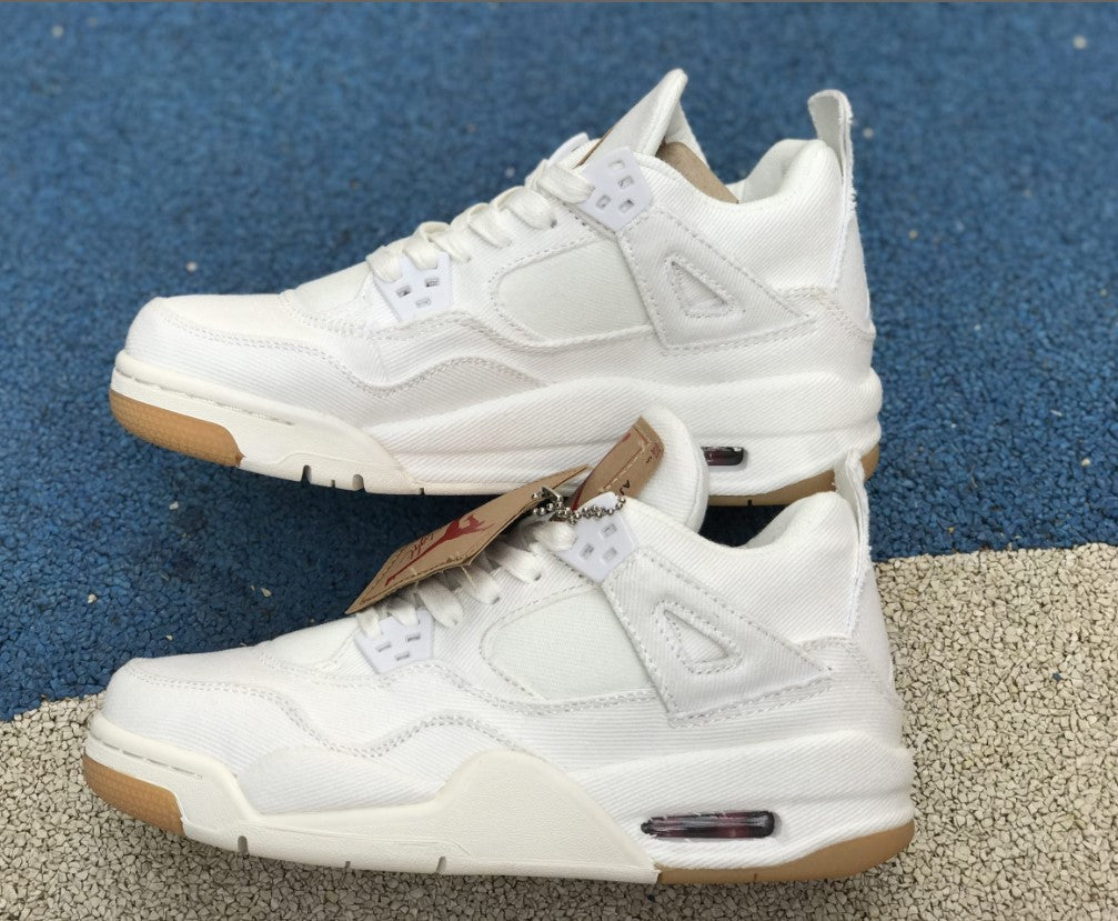 Air Jordan 4 Retro Levi’s White (Levi’s Tag) Shoes
