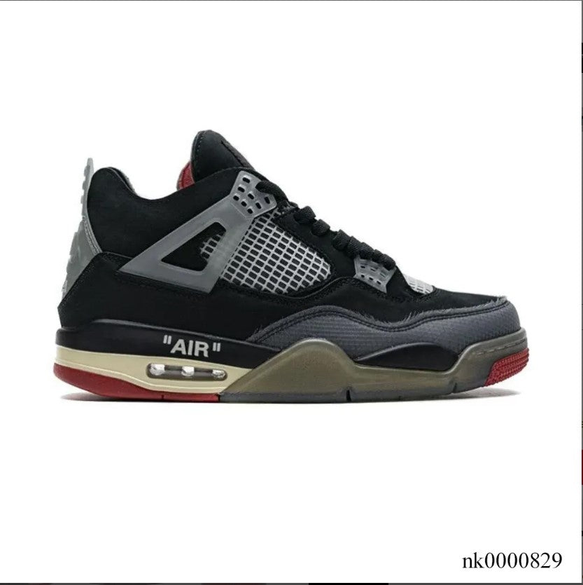 OFF-WHITE  x Air Jordan 4 Bred Shoes Sneakers